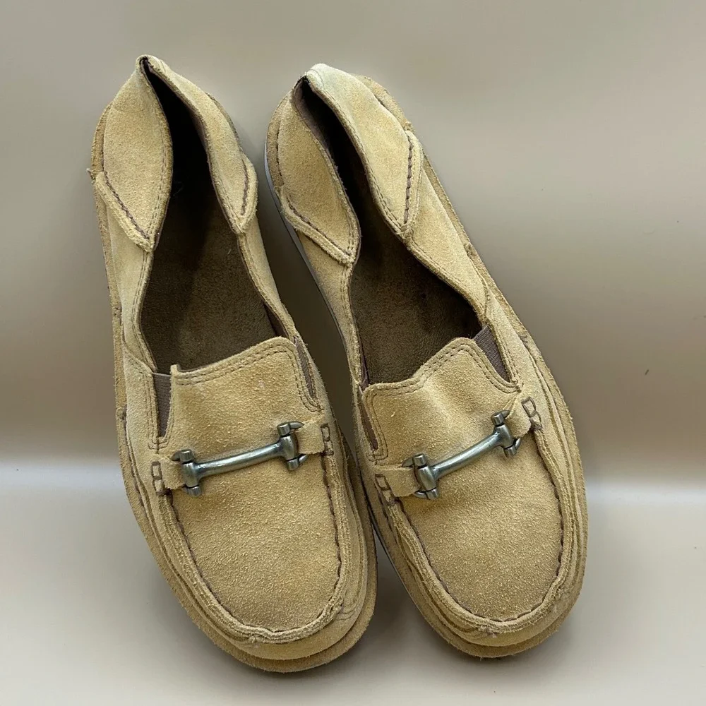 Ariat Cruiser Bit Loafers Womens 8B Sand Suede Slip On Shoes 10045000